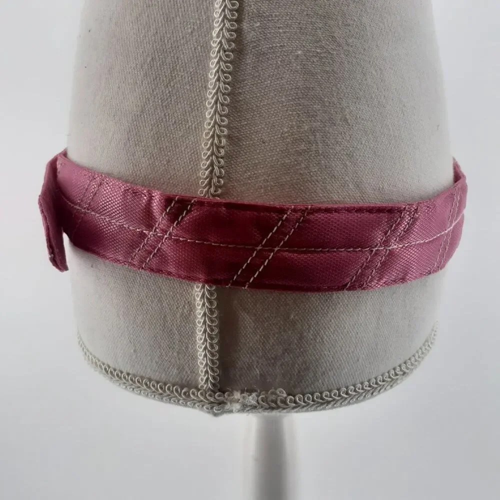 Puma Y2K Pink Quilted Belt Silver Tone Size 37